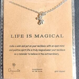 LIFE IS MAGICAL - Gold Dipped Unicorn Reminder Necklace - Dogeared- Great Gift